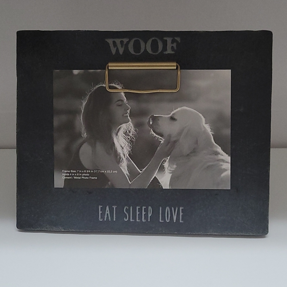 NEW Stone Slate "woof" picture frame